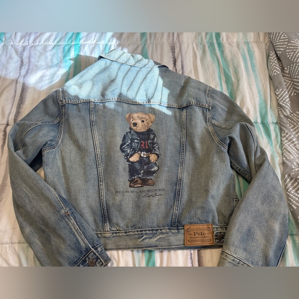 Ralph Lauren Blue Denim Jacket with Bear Design